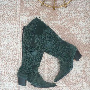 Emerald Green Turkish Cowgirl Boots